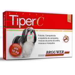 Antipulgas Tiper C Brouwer Para Cães Até 15Kg - 1 Pipeta