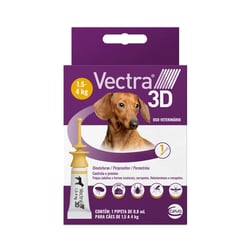 Antipulgas Vectra 3D Ceva Para Cães 1,5 A 4Kg - 1 Pipeta