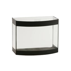 Aquário Curvo Aquaterrário Faixa Preta 49L Para Peixes - 49 Litros
