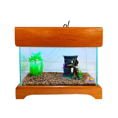 Aquario Lester Com Movel N4 Com Led Decorado 12,8L