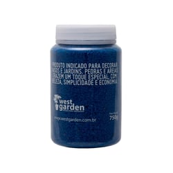 Areia Decorativa West Garden Azul 750G Para Jardins