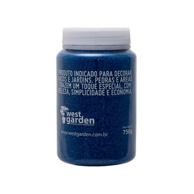 Areia Decorativa West Garden Azul 750G Para Jardins