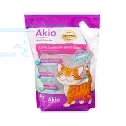Areia Higiênica Akio Bentonita 4Kg Para Gatos