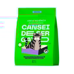 Areia Higiênica Biodegradável Cansei De Ser Gato Grãos Finos - 4Kg - 4 Kilos