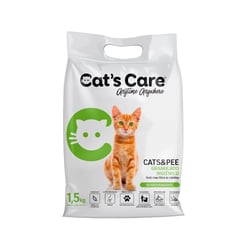 Areia Higiênica Biodegradável Cat'S Care 1,5Kg Para Gatos