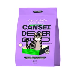 Areia Higiênica Biodegradável Grãos Médios Cansei De Ser Gato - 1 Unidade - 2 Kilos