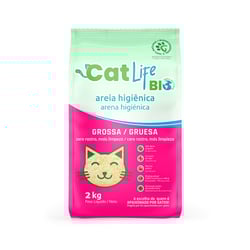 Areia Higiênica Cat Life Bio Grãos Grossos Para Gatos - 2 Kilos