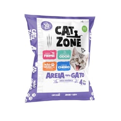 Areia Higiênica Cat Zone 4Kg Para Gatos