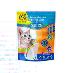 Areia Higiênica Chalesco Com Cristais De Sílica Para Gatos - 1,4Kg