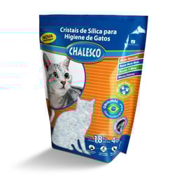 Areia Higiênica Com Cristais De Sílica Chalesco Para Gatos - 1,8Kg