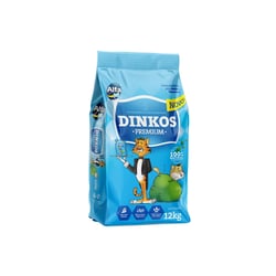 Areia Higiênica Dinkos Premium Ultra Fina E Perfumada Para Gatos - 12 Kilos