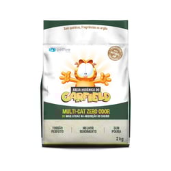 Areia Higiênica Fina Garfield Bio Verde Para Gatos - 2Kg