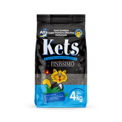 Areia Higiênica Finíssimo Kets Para Gatos - 8Kg - 4 Kilos