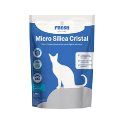 Areia Higiênica Fresh Micro Sílica Cristal 1,6Kg Para Gatos