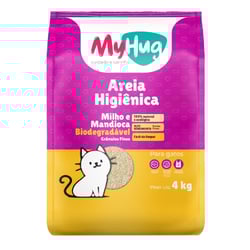 Areia Higiênica Myhug Biodegradável Grânulos Finos 4Kg