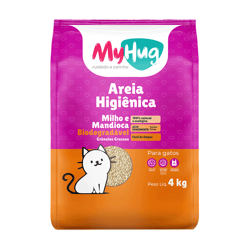 Areia Higiênica Myhug Biodegradável Grânulos Grossos 4Kg