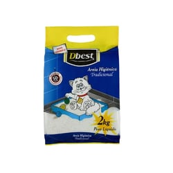Areia Higiênica Para Gatos Dbest Tradicional - 2Kg