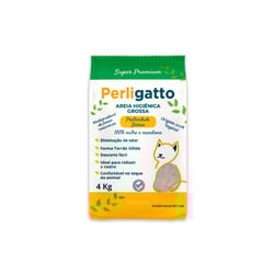 Areia Higiênica Perligatto Biodegradável Grãos Grossos Para Gatos - 4Kg