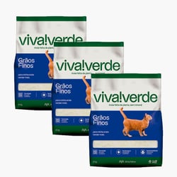 Areia Higiênica Petfive Viva Verde Limpeza Plena 12Kg Para Gatos