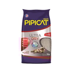 Areia Higiênica Pipicat Ultra Dry Kelco 12Kg Para Gatos - 12 Kilos