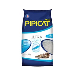 Areia Higiênica Pipicat Ultra Light Para Gatos - 2Kg