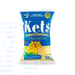 Areia Higiênica Premium Kets Para Gatos 12Kg