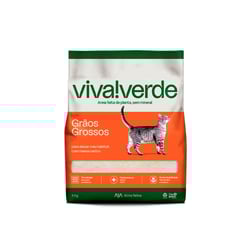 Areia Higiênica Viva Verde Grãos Grossos Para Gatos - 4Kg - 4 Kilos