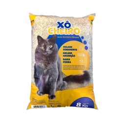 Areia Sanitária Xô Cheiro Mineral 8Kg Para Gatos