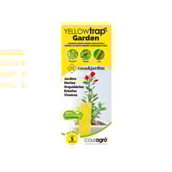 Armadilha Adesiva Amarela Yellow Trap Garden Para Captura De Insetos - 5 Unidades