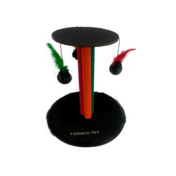 Arranhador Fábrica Pet Torre Tripla Preta Para Gatos - 1 Unidade