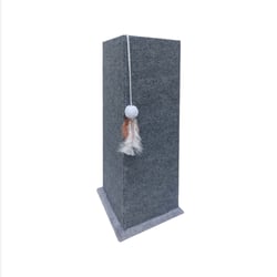 Arranhador Hello Pet De Canto Pelucia Cinza Para Gatos