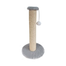 Arranhador Hello Pet Sisal E Pelucia Cinza Para Gatos - Tamanho P