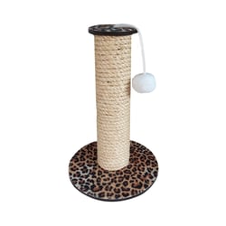 Arranhador Hello Pet Sisal E Pelúcia Onça Para Gatos - Tamanho P