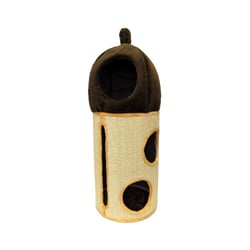 Arranhador Hidrante São Pet Em Pelúcia Marrom Para Gatos - 38X38X96Cm