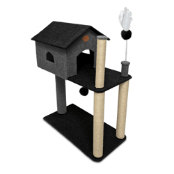 Arranhador Home Carpete Cinza - 1 Unidade