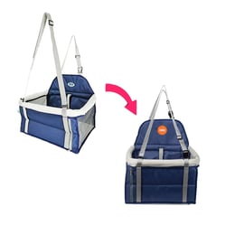 Assento Tubline Transpet Para Cães E Gatos Azul Com Cinza - 1 Unidade