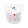Babador Leo E Lia Rosa Com Renda Floral Para Cães E Gatos - 1 Unidade - Tamanho P