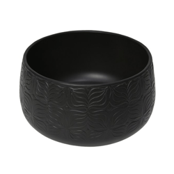Bacia Bretagne Cerâmica Flor Preto Fosco Ts Brasil - 1 Unidade