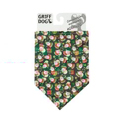 Bandana Griff Dog Noel Verde Para Cães E Gatos - 1 Unidade