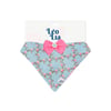 Bandana Leo E Lia Floral Azul Para Cães E Gatos - 1 Unidade - Tamanho P