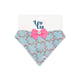 Bandana Leo E Lia Floral Azul Para Cães E Gatos - 1 Unidade - Tamanho P - Tamanho P