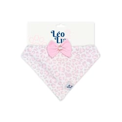 Bandana Leo E Lia Onça Rosa Para Cães E Gatos - 1 Unidade - Tamanho P