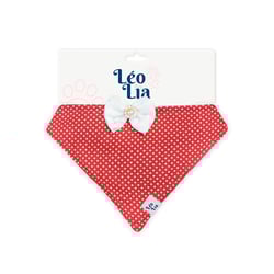 Bandana Leo E Lia Poá Bordo Para Cães E Gatos - 1 Unidade - Tamanho M