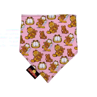 Bandana Meuauau Garfield Rosa Tamanho M Para Cachorros