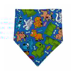 Bandana Meuauau Turma Da Mônica Pets Azul Para Cães - 1 Unidade - Tamanho G