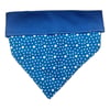 Bandana Para Cachorro Azul M Dupla Face 58Cm