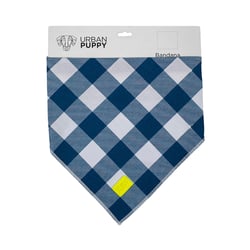 Bandana Urban Puppy Xadrez Azul Para Cães - 1 Unidade - Tamanho P