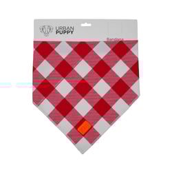 Bandana Urban Puppy Xadrez Vermelho Para Cães - Tamanho P