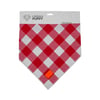 Bandana Urban Puppy Xadrez Vermelho Para Cães - Tamanho P