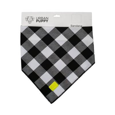 Bandana Xadrez Preto Urban Puppy Tamanho G Para Cachorros